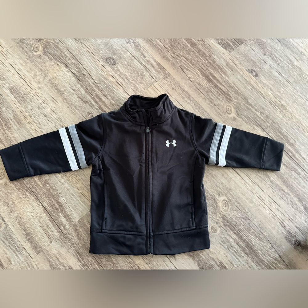 Boys black zip up Under Armor jacket